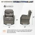 thumbnail image 4 of Gymojoy High Back Patio Swivel Rocking Patio Chairs, 2 PCS Wicker Outdoor Glider Chair with 6-inch Thick Cushion for Yard in Gray, 4 of 9
