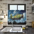thumbnail image 6 of Cartoon Aircraft Half Window Tier Curtains 24 Inch Blackout Thermal Insulating Kitchen Linen Tier Curtains for Kitchen, Bathroom, Cafe Home Decor, 6 of 7