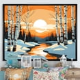 thumbnail image 2 of Designart "Bolt of Winter Nature's Fury" Oversized Landscapes Framed Wall Art - Traditional White Winter Landscape Entryway Framed Wall Art, 2 of 7