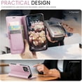 thumbnail image 3 of PYAN-for iPhone 13 Pro Case Wallet with RFID Blocking Card Holder, PU Leather Kickstand Protective Flip Phone Cover Fit for iPhone 13 Pro 6.1", Rose Gold, 3 of 4