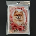 thumbnail image 3 of Pomeranian Valentine Roses Greeting Cards Pack of 8 7 in x 5 in, 3 of 3
