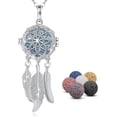 thumbnail image 1 of baomifa-Aromatherapy Necklace Lava Stone Rock Essential Oil Diffuser Locket Pendant Jewelry Set for Women, 1 of 4