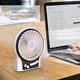 thumbnail image 4 of Mini ventilador de escritorio portátil con batería, ventilador de mano recargable y alimentado por USB, flujo de aire fuerte, 3 velocidades Fokelyi CPB-DE-LYY555-1, 4 of 6
