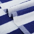 thumbnail image 3 of Unique Bargains Cotton Wash Cloths for Face Striped Face Cloths Highly Absorbent Towels Dark Blue, 3 of 8