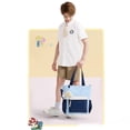 thumbnail image 3 of Cute Canvas Tote Bag With Plush for Ages 5rd 6th 8th 10th Pendant Multi Pocket Adjustable Strap Homework Tutoring Book Bag For School, 3 of 5