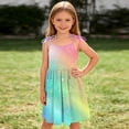 thumbnail image 5 of NAISIBABY Girls Casual Dress, Cute Graphic Spaghetti Strap Sleeveless Summer Cute Flowy Dress Multicolor Size 8, 5 of 9