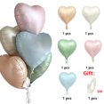 thumbnail image 5 of 7/10 piezas de globo de corazón rosa azul neblina de 18 pulgadas, globo gigante de aluminio con número crema de 40 pulgadas, decoración para fiesta de cumpleaños de niñas, baby shower, 5 of 5
