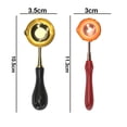 thumbnail image 2 of conjunto de sellos,Herramienta de metal de cuchara de cera de sellado, cuchara de sellado de cera con Handel de madera 2 piezas, herramienta de sellado de sobre de esmalte Adepaton BST2000454-1, 2 of 5