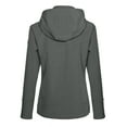 thumbnail image 3 of Little Donkey Andy Women's Softshell Jacket Ski Jacket with Removable Hood, Fleece Lined Charcoal Heather Size M, 3 of 7