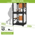 thumbnail image 5 of BUTINGLALE Cat House Outdoor Catio on Wheels 70.9" Cat Enclosure Perfect for 3-5 Cats,Waterproof Cover Kitty Shelter, 5 of 8