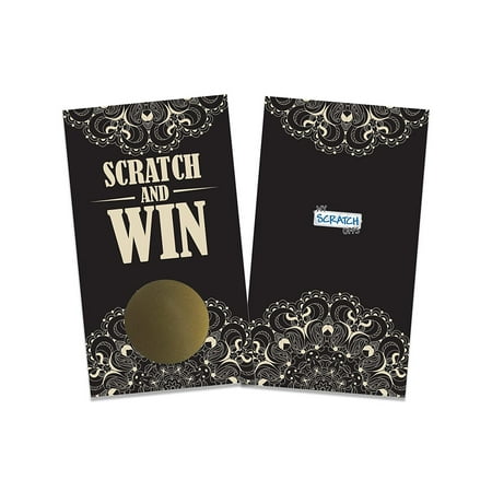 Scratch & Win Scratch Off Game Black & Cream Lace Card Set 25 Cards (24 Sorry 1 Winner) Kit for Bridal Shower Wedding Guests Party Favors Games By My Scratch Offs Ship from (Best Way To Win Money On Scratch Offs)
