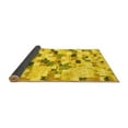 thumbnail image 2 of Ahgly Company Indoor Round Abstract Yellow Modern Area Rugs, 3' Round, 2 of 4