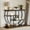 Black, variant on Industrial Entryway Table, 4-Tier Narrow Console with Storage Shelves & Half-Circle Base, Space-Saving Table Behind Sofa for Living Room or Foyer