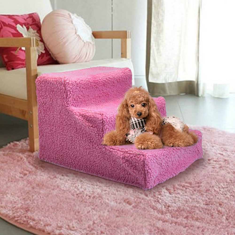 Lowestbest Pet Steps Stairs for Dogs Cats with Cover, Pet Stairs