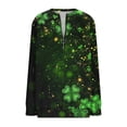 thumbnail image 2 of TaTaai Women's St. Patrick's Day Print Long Sleeve Sweatshirt Fashion Loose Round Neck Casual Top Soft Comfortable for Daily Home Office Streetwear Spring Fall Winter Gift, 2 of 5