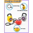 thumbnail image 3 of 3PCS Kettlebell Key chain Fitness Keychain Gym Lover Weightlifting Keyring Silicone Gym Gifts Workout Gifts Bag Charm Backpack Charm, 3 of 7