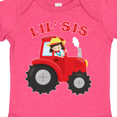thumbnail image 4 of Inktastic Farmer Tractor Little Sis Girls Baby Bodysuit, 4 of 5