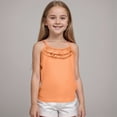 thumbnail image 2 of TOWED22 Girls Dance Tank Tops Toddler Racerback Sleeveless Top Girl Undershirts for Ballet Gymnastics(Orange,3-4 Y), 2 of 9