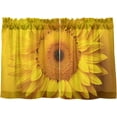 thumbnail image 2 of Coolnut Sunflower Yellow Kitchen Curtains 24 Inch Length Blackout Thermal Insulating Tier Curtains with Rod Pockets Short Curtains Home for Living Room/Bedroom Home Decor, 2 of 7