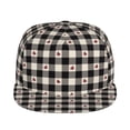 thumbnail image 2 of Balery Baseball Cap Flat Bill Hats for Men Adjustable Size for Running Workouts and Outdoor Activities All Seasons Dad Hat(Black Plaid Heart ), 2 of 9