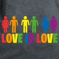 thumbnail image 3 of CafePress - Love Is Love Women's Dark T Shirt - Women's Traditional Fit Dark T-Shirt, 3 of 4