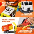 thumbnail image 5 of Large Friction Powered Garbage Truck Toy Set, Includes 1 Dumpster, 3 Trash Bins, and 30 Learning Cards for Kids, Boy Toys Birthday Gift, 5 of 10
