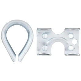 

2PC National Hardware National Hardware N100-266 Rope Clamp Kit 1/4 in Dia Cable Steel Zinc