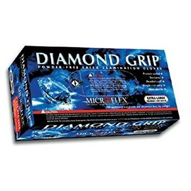 Microflex Diamond Grip Latex Gloves XLarge (100 Gloves)