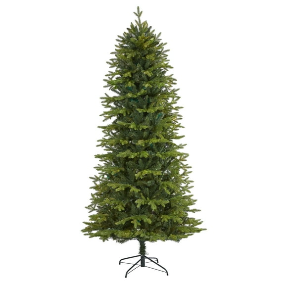 Nearly Natural 8ft. Belgium Fir Natural-Look Artificial Christmas Tree, Green