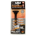 As Seen on TV! MicroTouch Tough Blade Triple Blade Razor with 12 Refill