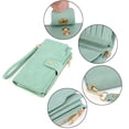 thumbnail image 2 of UTO Wallets for Women Vegan Leather RFID Blocking Trifold Purse Card Holder Ladies Clutch Phone Wristlet(Green), 2 of 7