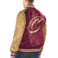 thumbnail image 2 of Men's Starter Wine/Gold Cleveland Cavaliers Renegade Satin Full-Snap Varsity Jacket, 2 of 2