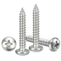 Pan Head Self Tapping Screws(M2x4) 50Pcs, 316 Stainless steel Self Drilling Screw for Metal Wood Plastic, for Cabinet Wall Shutter Plate Rock Furniture, Silver Tone