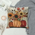 thumbnail image 2 of Chilfamy  Fall Decorations Pillow Covers,Autumn Flower Pillows Decorative Throw Pillows,Eucalyptus Leaves Pumpkin Pillow Cases Hanksgiving Thankful Harvest Fall Decor Cushion Covers, 2 of 5