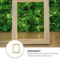 thumbnail image 3 of 1pc Lighting Photo Holder Wooden Picture Frame Picture Display Decor(Wood Color), 3 of 9