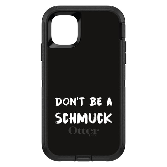 DistinctInk OtterBox Defender Custom Case for Apple iPhone 15 (6.1" Screen) - Black & White - Slim Profile Design