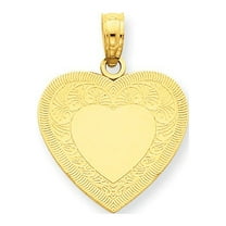 14k Yellow Gold Heart Pendant