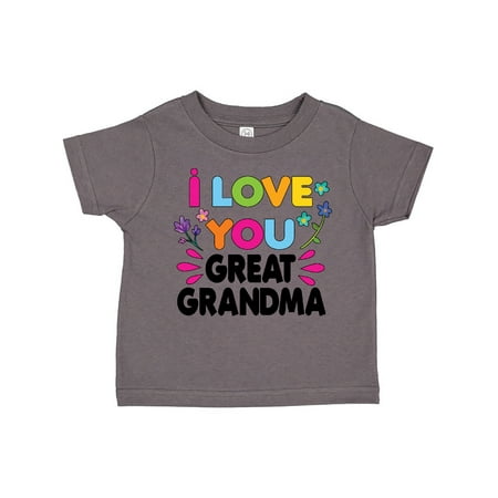 

Inktastic I Love You Great Grandma with Flowers Gift Toddler Toddler Girl T-Shirt