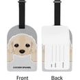 thumbnail image 5 of GZHJMY Cocker Spaniel Dog Luggage Tags 1 Piece, PU Leather Travel ID Label with Privacy Name Card Cover for Travel Bag Suitcase Decoration, 5 of 6