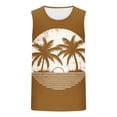thumbnail image 5 of WAENQINLA Tank Tops Men Cotton Summer Breathable Hawaii Shirts Sleeveless Casual Beach Tank Undershirts Crewneck Slim Fit A Shirts Coffee S, 5 of 5