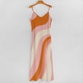 thumbnail image 5 of Abstract Wavy Pastel Orange Pink Sleeveless Dress Loose Women's Dress Dresses Luxury Evening Dresses, 5 of 9