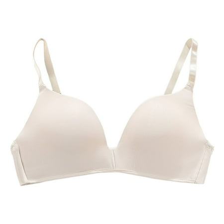 Gray 34 Women s Comfortable and Womens Bras Push Up Front Closure Transparent Shoulder Strap Cordless Padded Sports Bra Backless Spongeless with Convertible Sports Bra Wo