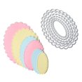 thumbnail image 1 of Set de troqueles metálicos DIY para scrapbooking con marco ovalado festoneado, 1 of 7
