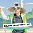 thumbnail image 6 of koolsoo Kids Sun Protection Hat with Solar Fan Multifunctional Adjustable Summer Travel Hat for Boys Girls Lightweight Khaki, 6 of 8