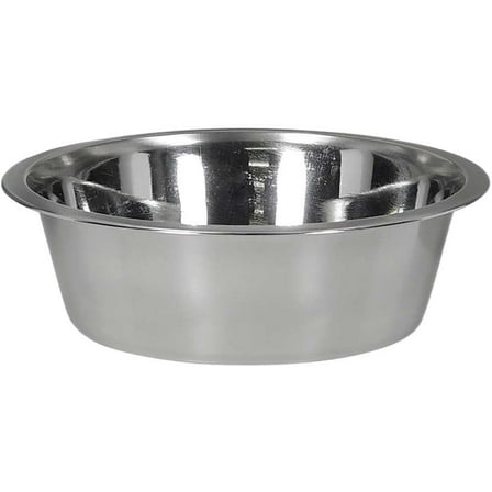 INDIPETS Heavy Dish: Pet Water and Food Bowl | 1 Pint, Stainless Steel (PN: 800028)