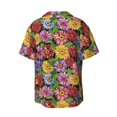 thumbnail image 6 of Daiia Daisies Flowers Men's Linen Shirts Short Sleeve Casual Shirts Button Down Shirt for Men Beach Summer Wedding Shirt-Small, 6 of 6
