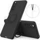 thumbnail image 1 of Para Sony Xperia 10 Iv 5g Ring Kickstand Design Funda protectora de silicona líquida para teléfono Funda trasera antiarañazos con cordón, 1 of 3