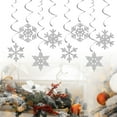 thumbnail image 4 of Dserfhy 8 Pcs Christmas Snowflake Hanging Swirl Decorations Winter Party Glitter Snowflake Ceiling Streamers for Christmas Birthday Baby Shower New Year Wedding Decor, 4 of 8