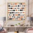 thumbnail image 2 of Designart 'Orange and Black Polka Dots' Modern Framed Canvas Wall Art Print, 2 of 5