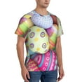 thumbnail image 2 of Bixox Men's Colorful Easter Eggs Printed Short Sleeve Skinny Athletic T-Shirt, 2 of 6
